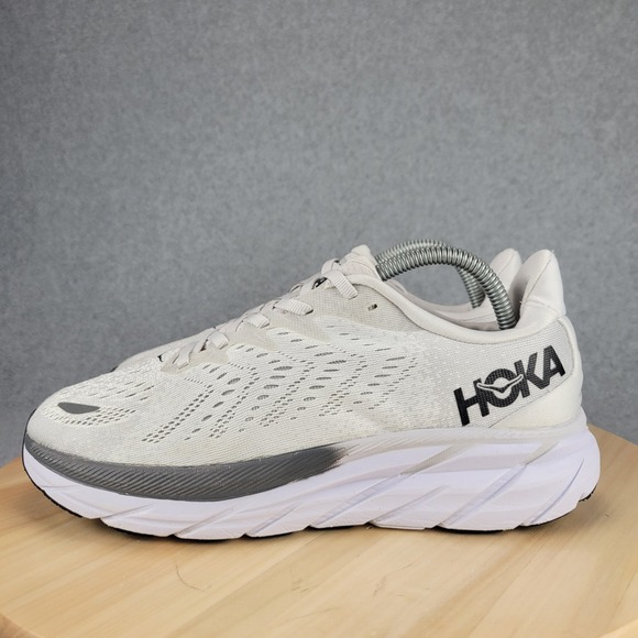 Hoka One One Other - Hoka One One Clifton 8 Mens Running Shoes White Nimbus Cloud Road Trainers